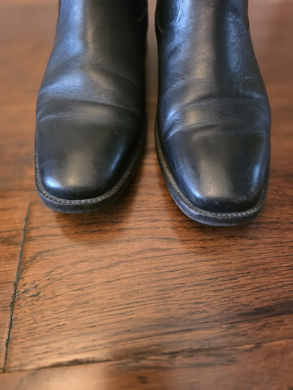 Men's Black Leather Chukka Boots with Side Zipper